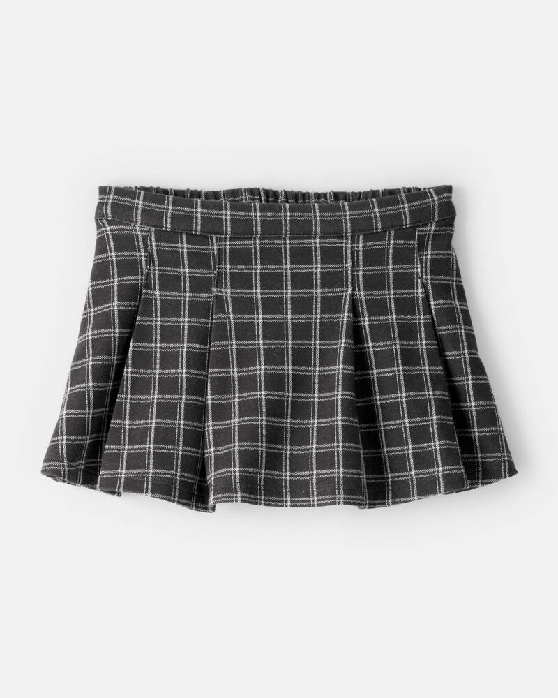 Toddler Girl Plaid Skirt - Grey, image 1 of 5 slides
