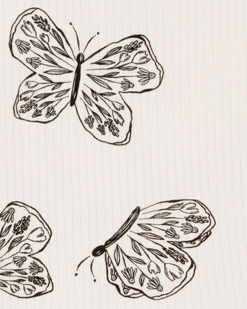 Toddler Girl 2-Piece Butterfly Tank & Bike Short Set - Ivory, 