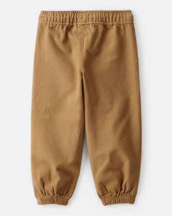 Toddler Boy  Herringbone Woven Pull-On Jogger - Brown, 