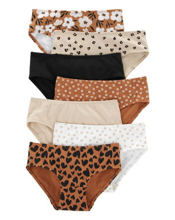 Kid 7-Pack Stretch Cotton Hipster Underwear, 