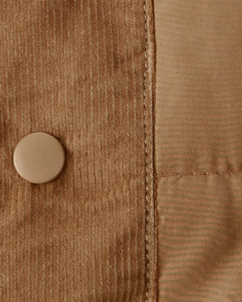 Baby Boy Sleeveless Puffer Vest - Brown, image 2 of 3 slides