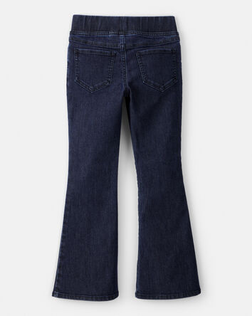 Girls Mid-Rise Denim Pull-On Bootcut Jeans - Blue, 