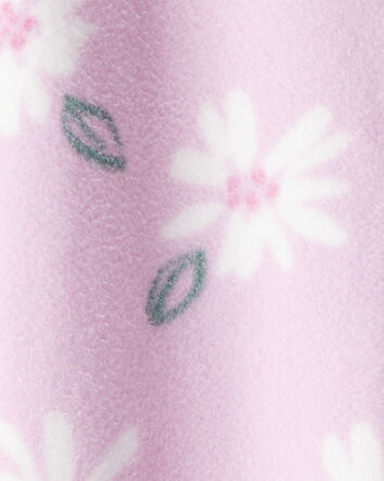 Baby Girl Floral Print Loose Fit Long-Sleeve Sleep & Play Pajamas - Pink, 