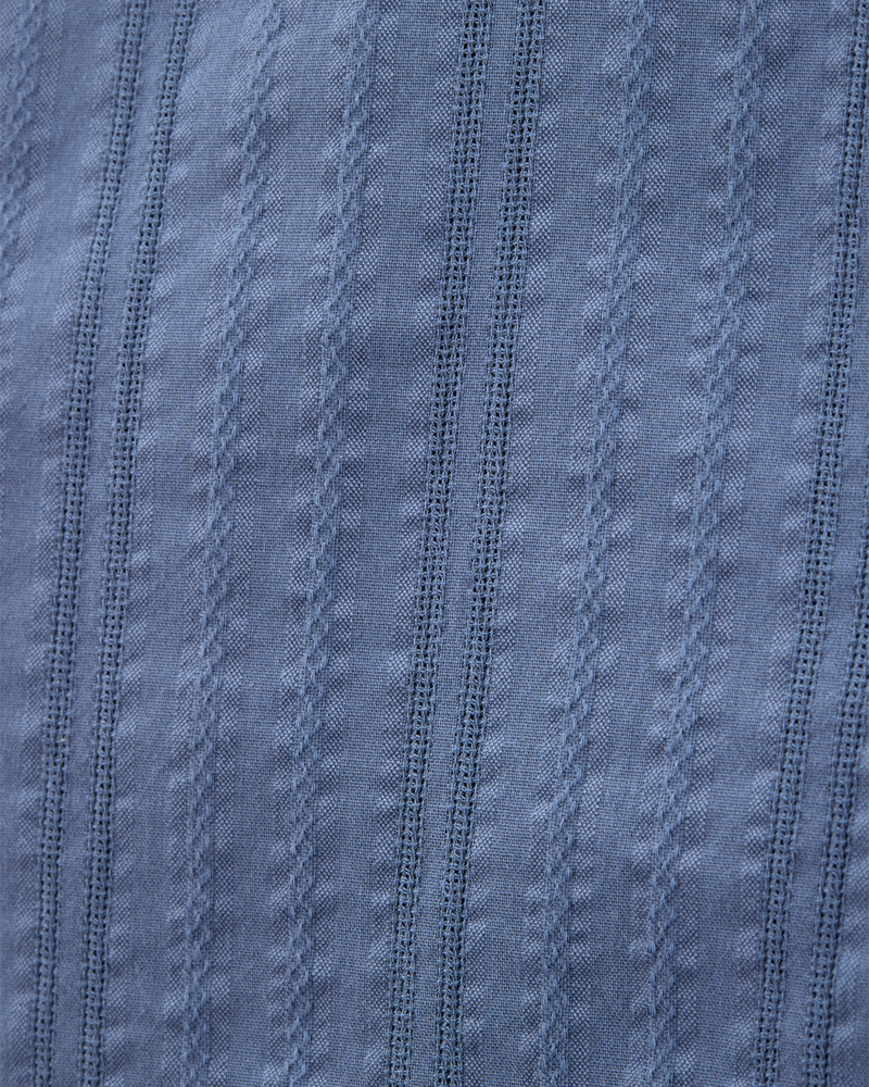 Baby 2-Piece Seersucker Button-Down Shirt & Drawstring Shorts Set - Blue, image 3 of 7 slides