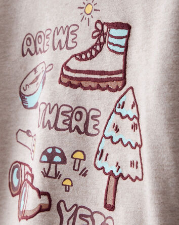 Toddler Boy Camping Hoodie - Tan, 