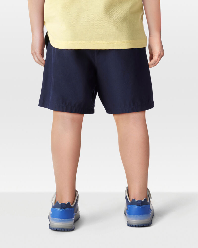 Toddler 3-Pack Active Pull-On Uniform Shorts - Navy, image 6 of 8 slides