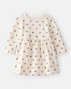 Baby Girl DayDream Fleece Holly Knit Dress - Ivory, image 1 of 4 slides
