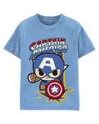 Toddler Boy Marvel&trade; Captain America Short-Sleeve Graphic Tee - Blue, image 1 of 2 slides