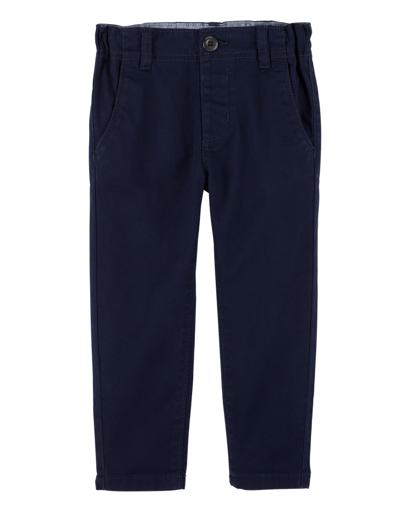 Toddler 3-Pack Slim Tapered Chino Pants - Navy, image 2 of 8 slides
