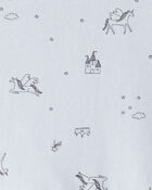 Baby Girl 2-Piece Unicorn Top & Printed Leggings Set - Blue, image 3 of 6 slides