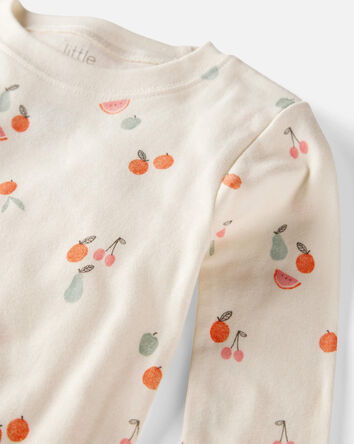 Toddler Fruit Print Organic Cotton 2-Piece Pajamas, 