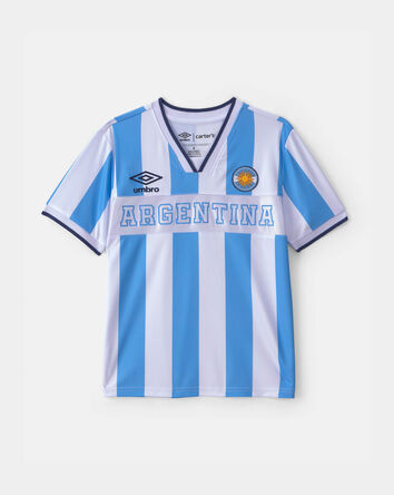 Kids Umbro Argentina Soccer Jersey - Light Blue/White, 