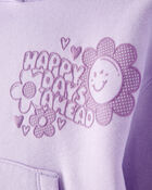 Toddler Girl 2-Piece DayDream Fleece Flower Graphic Long-Sleeve Hoodie & Pant Set - Purple, image 2 of 8 slides