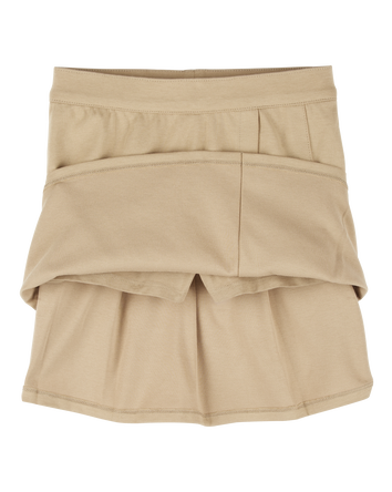 Kid Ponte Knit Uniform Skort, 
