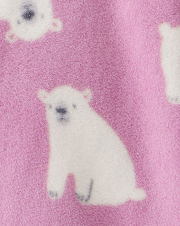 Toddler Girl Polar Bear Loose Fit Long-Sleeve 1-Piece Pajamas, 