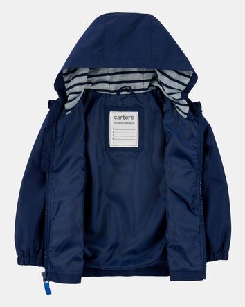 Baby Boy Solid Windbreaker Jacket - Navy, 