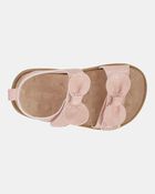 Baby Every Step&reg; First Walker Bow Faux Cork Sandals - Pink, image 4 of 7 slides