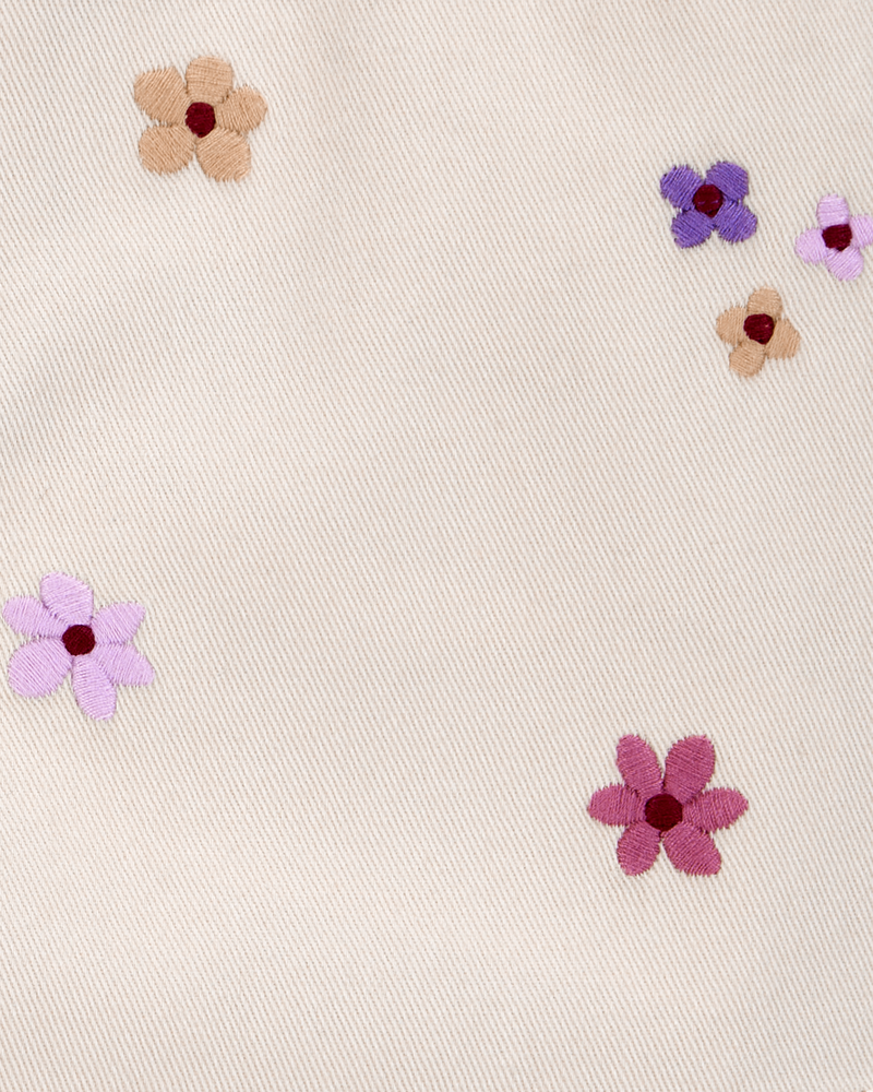 Baby 2-Piece Rib Tank Top & Floral Twill Skirt Set - Pink/Ivory, image 4 of 5 slides