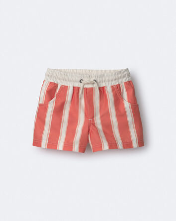 Toddler Boy Striped Swim Trunks - Orange, 