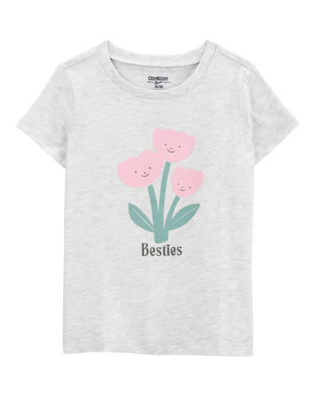 Toddler Besties Short-Sleeve Graphic Tee - Grey, 