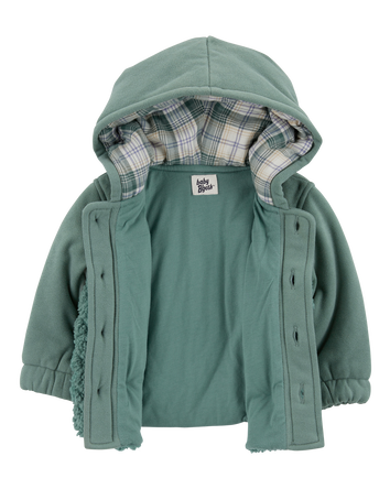 Baby Quilted Sherpa Jacket - Green, 