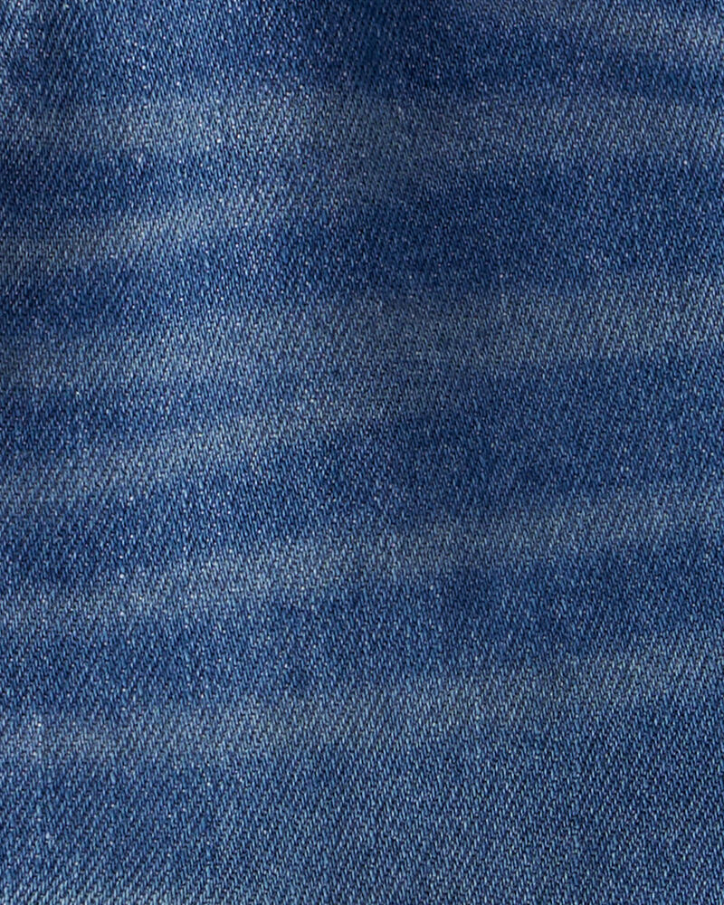 Toddler Boy Denim Cargo Joggers - Dark Wash, image 4 of 5 slides