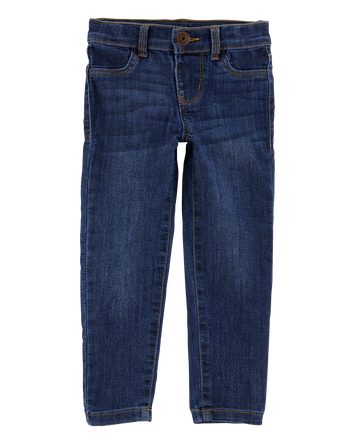 Toddler Dark Blue Wash Super Skinny-Leg Jeans, 