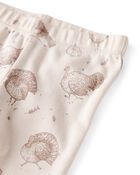 Baby 2-Piece Organic Cotton Ribbed Knit Set in Turkey Trot Print, image 2 of 4 slides