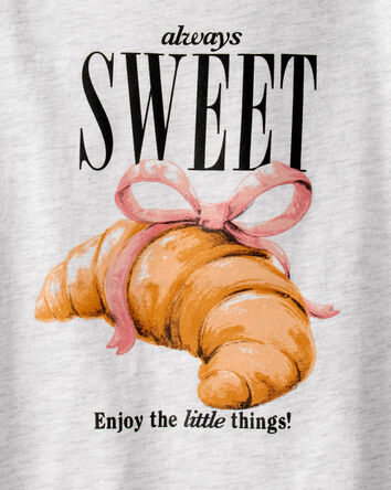 Girls Always Sweet Short-Sleeve Graphic Tee - Grey, 