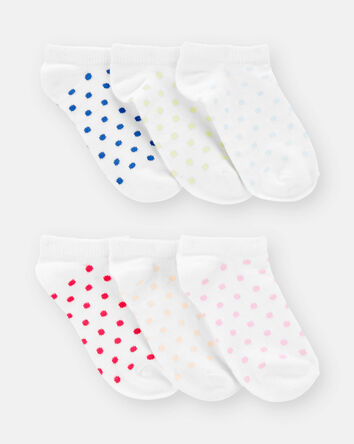 Girls 6-Pack No Show Socks, 