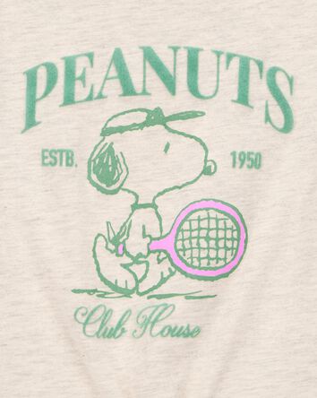 Girls Peanuts Tie Front Graphic Tee - Grey, 