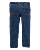 Baby Medium Blue Wash Elastic-Waist Jeggings, image 2 of 4 slides