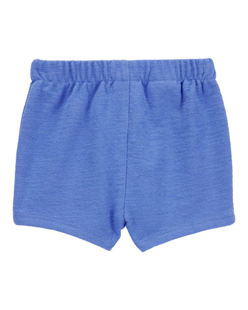 Baby 2-Piece Shark Pocket Tee & Pull-On Slub Jersey Shorts Set - Blue, image 6 of 6 slides