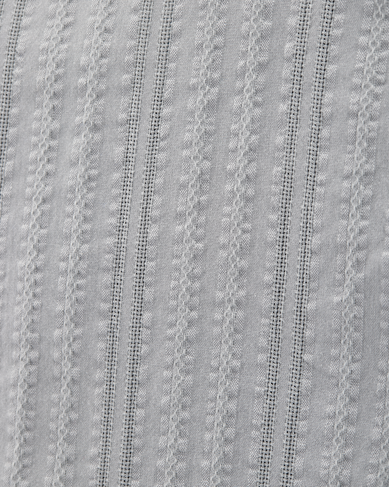 Baby 2-Piece Seersucker Button-Down Shirt & Drawstring Shorts Set - Grey, image 3 of 6 slides