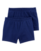 Toddler Girl 2-Pack Tumbling Shorts - Navy, image 1 of 3 slides