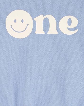 Baby Boy 2-Piece Birthday Bubble & Socks Set - Blue/White, 