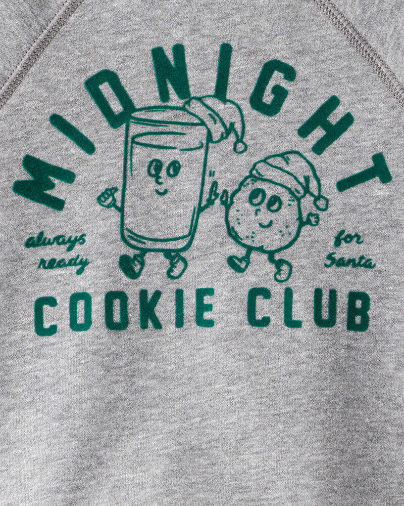 Toddler Boy DayDream Fleece Midnight Cookie Club Long-Sleeve Pullover Sweatshirt - Grey, image 3 of 4 slides