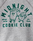 Toddler Boy DayDream Fleece Midnight Cookie Club Long-Sleeve Pullover Sweatshirt - Grey, image 3 of 4 slides