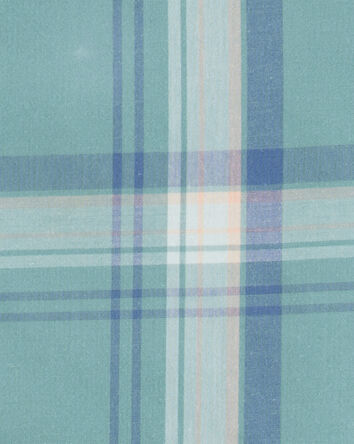 Baby Short-Sleeve Plaid Button-Front Shirt, 