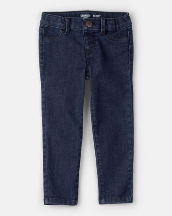 Toddler Dark Blue Wash Skinny-Leg Jeans, 