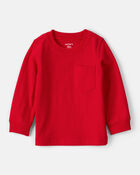 Baby Boy Long-Sleeve Pocket Tee - Red, image 1 of 3 slides
