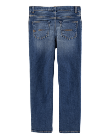 Kid Medium Blue Wash Straight-Leg Jeans, 