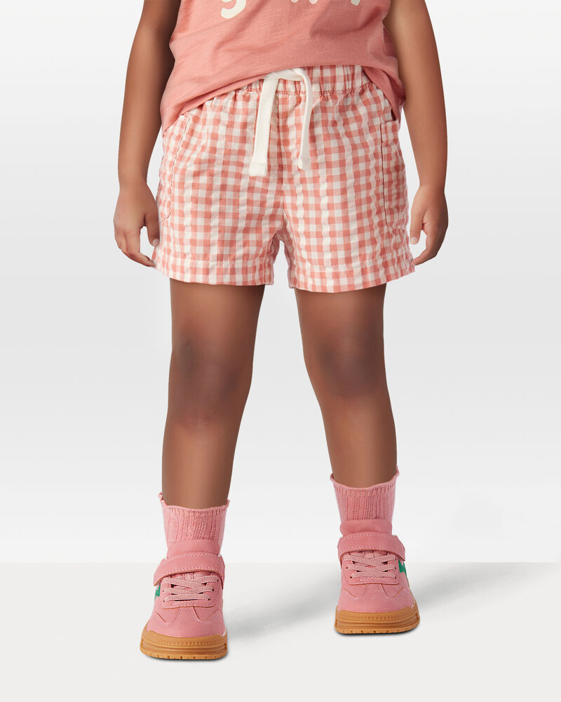 Toddler Gingham Shorts Made With Organic Cotton, image 2 of 7 slides