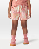 Toddler Gingham Shorts Made With Organic Cotton, image 2 of 7 slides