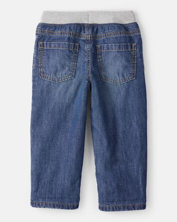 Toddler Boy Lined Medium Wash Straight Jeans, 