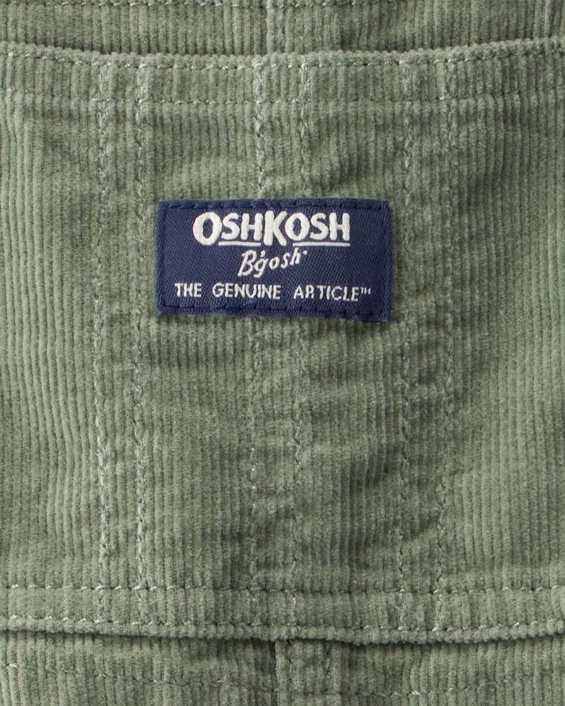 Baby Solid Corduroy Overalls - Green, image 3 of 4 slides