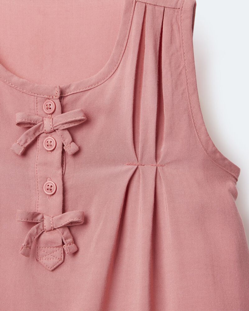 Toddler Girl Sleeveless Bow Top - Pink, image 6 of 6 slides