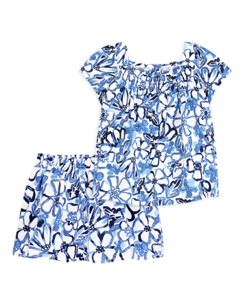 Toddler 2-Piece Floral Fashion Top & Skort Set, 