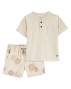 Toddler 2-Piece Pocket Henley Tee & Bermuda Shorts Set, image 1 of 8 slides