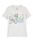 Toddler Short-Sleeve Dinosaur Tee - Grey, image 1 of 3 slides